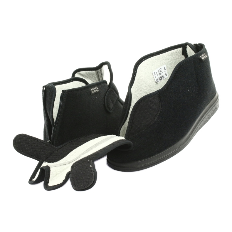 DR.ORTO Befado Damskie na chore stopy 987D002 czarne wkładka SILBER noir 4