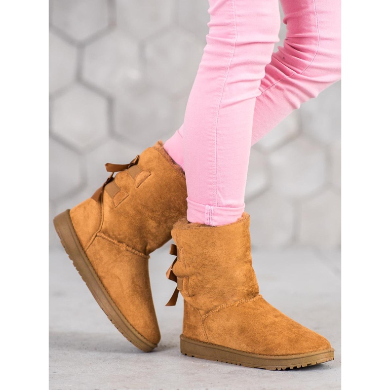 Haver Bottes de neige chaudes avec nœuds brun 2