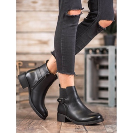 SHELOVET Bottes noires confortables le noir 2