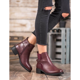 SHELOVET Bottes bordeaux confortables rouge 2 SHELOVET Bottes bordeaux confortables rouge 2