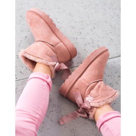 SHELOVET Mukluki chaud avec un arc rose 2 SHELOVET Mukluki chaud avec un arc rose 2