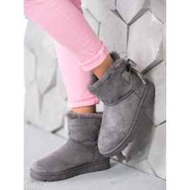 SHELOVET Mukluki chaud avec un arc gris 1 SHELOVET Mukluki chaud avec un arc gris 1