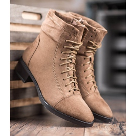 Super Mode Bottines attachées brun 3