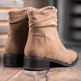 Super Mode Bottines attachées brun 2