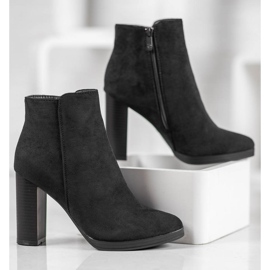 Ideal Shoes Bottines classiques à talons hauts le noir 3