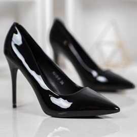 SHELOVET Escarpins laqués noir 1