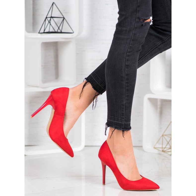R'S Talons en daim rouge 2