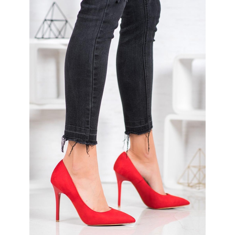 R'S Talons en daim rouge 1