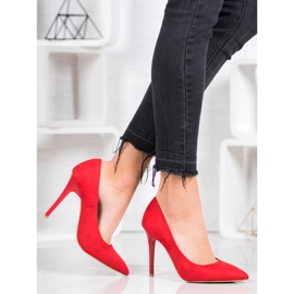 R'S Talons en daim rouge 5