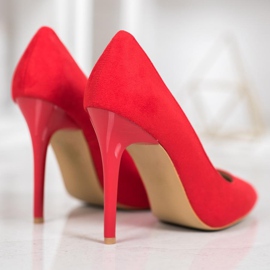 R'S Talons en daim rouge 4