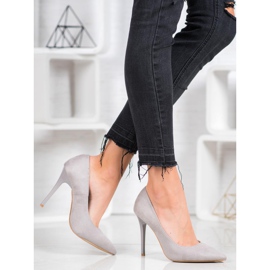 R'S Talons en daim gris 3