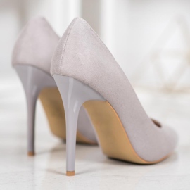 R'S Talons en daim gris 1