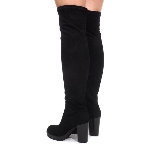 Bottes Extra Hautes à Talon CD108 Noir le noir 1