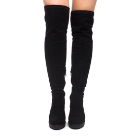 Bottes Extra Hautes à Talon CD108 Noir le noir 2