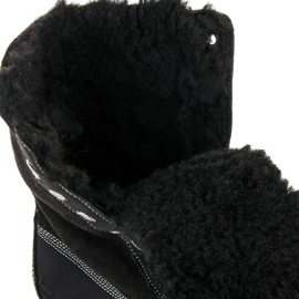 Trappeurs élégants avec peau de mouton le noir 1