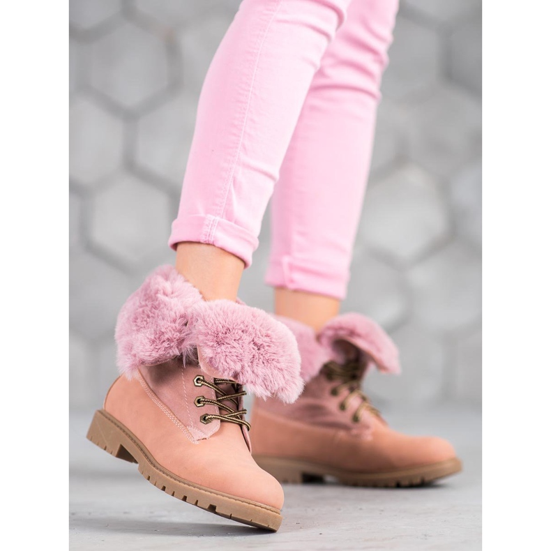 Vices Trappeurs roses avec tige enroulée 2