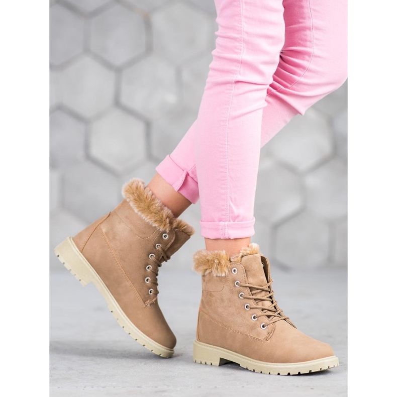 SHELOVET Trappeurs confortables brun 1