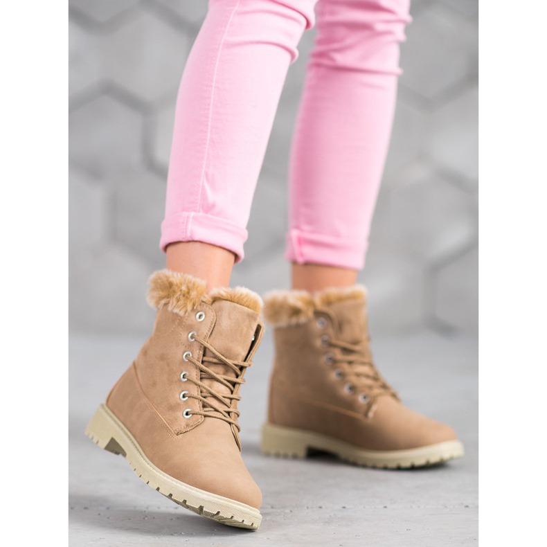 SHELOVET Trappeurs confortables brun 2