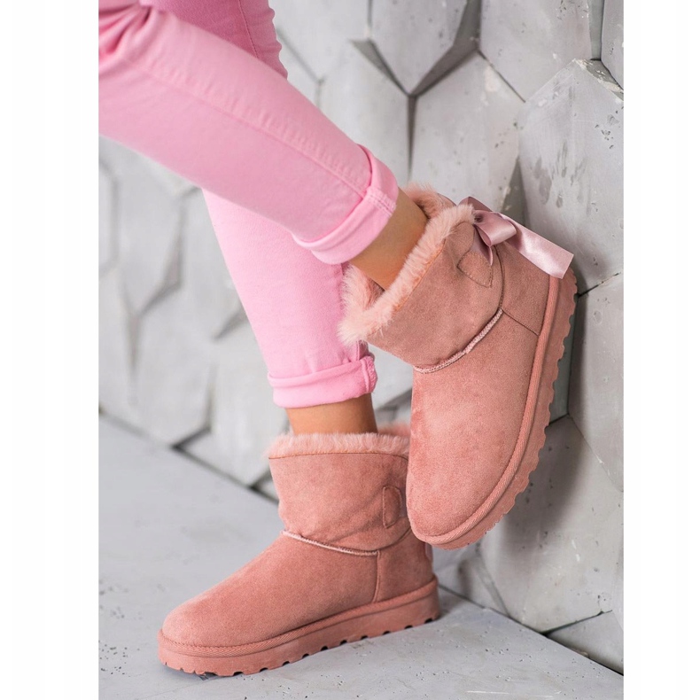 SHELOVET Mukluki avec une perle rose 2