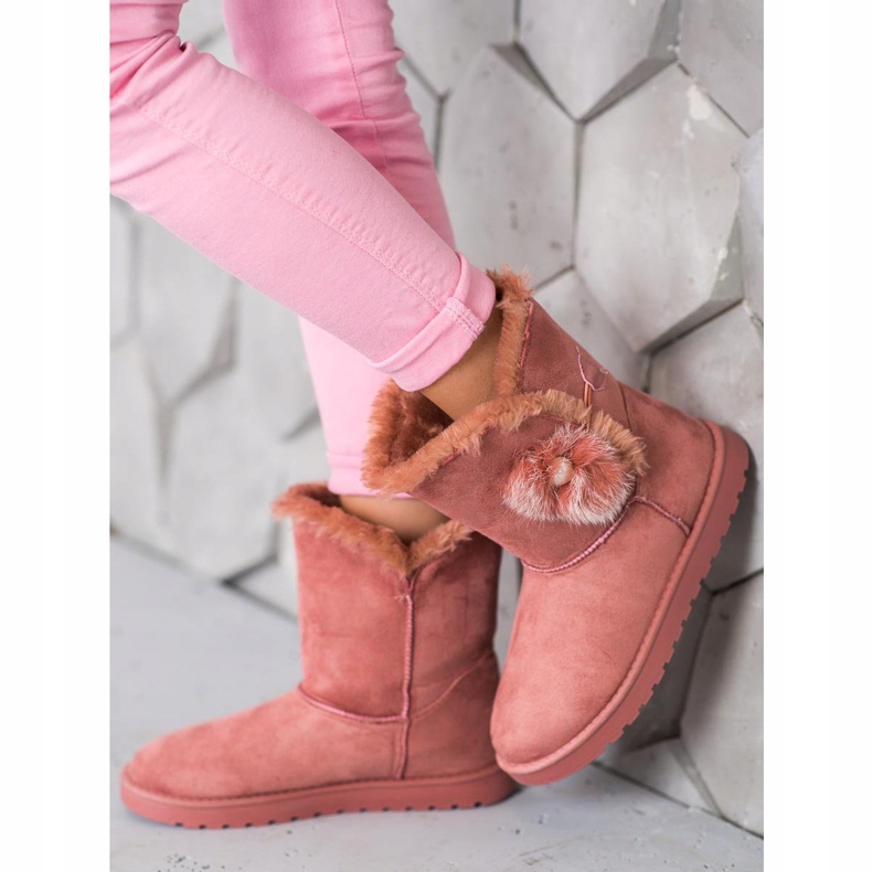 SHELOVET Mukluki avec une perle rose 1