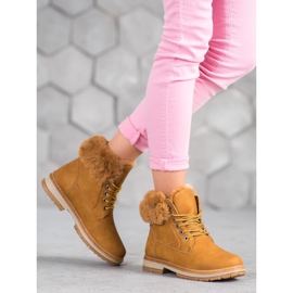 SHELOVET Trappeurs de chameaux avec fourrure brun 1