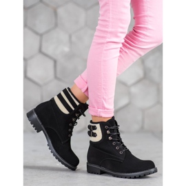 SDS Trappeurs textiles avec peau de mouton le noir 1 SDS Trappeurs textiles avec peau de mouton le noir 1