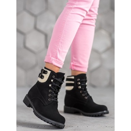 SDS Trappeurs textiles avec peau de mouton le noir 2 SDS Trappeurs textiles avec peau de mouton le noir 2