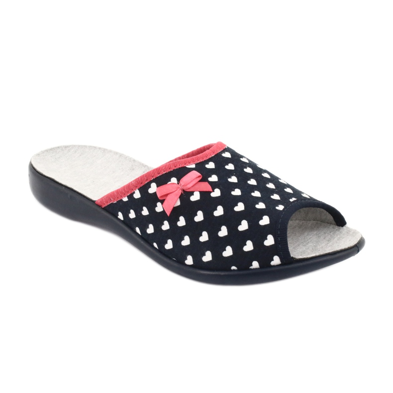 Chaussures femme Befado pu 254D099 blanche bleu marin 2