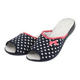 Befado chaussures pour femmes coeurs pu 254D099 blanche rouge bleu marin 3
