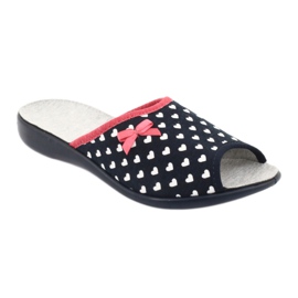 Befado chaussures pour femmes coeurs pu 254D099 blanche rouge bleu marin 1
