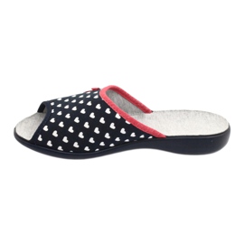 Befado chaussures pour femmes coeurs pu 254D099 blanc rouge bleu marine 2