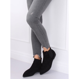 Bottines Chelsea noires bouts en amande TX-1855 Noir le noir 1