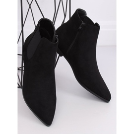 Bottines Chelsea noires bouts en amande TX-1855 Noir 2