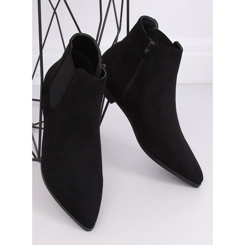 Bottines Chelsea noires bouts en amande TX-1855 Noir le noir 2