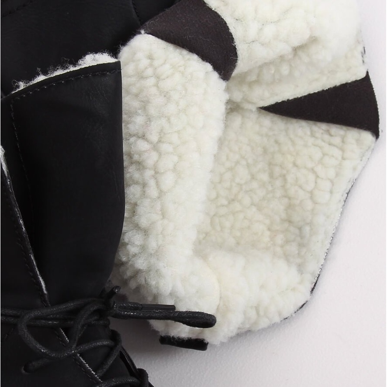 Bottines noires sur peau de mouton 758-PA Noir 2
