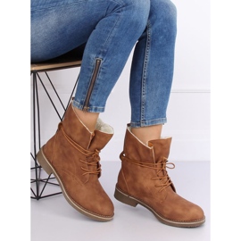 Camel 758-PA Bottines camel sur peau de mouton brun 4