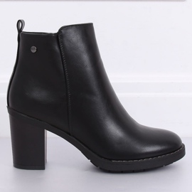 Bottines noires à talons BM-9077 Noir 1