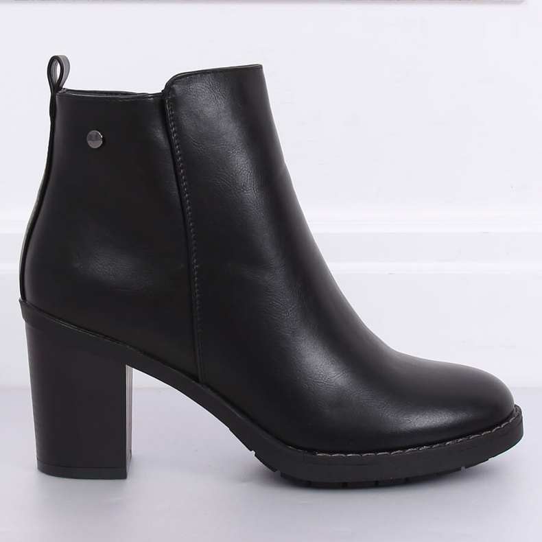 Bottines noires à talons BM-9077 Noir le noir 1