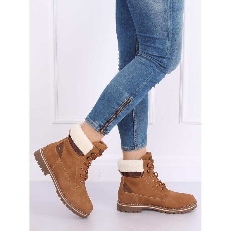 Boots bois camel 185-PA Camel brun 1