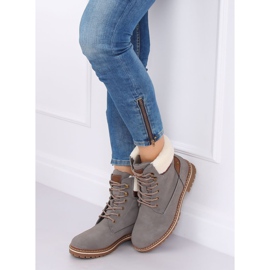 Bottes en bois grises pour femmes 185-PA Gris 2