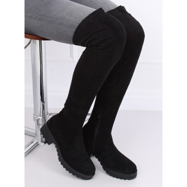 Cuissardes en daim noir 8056-GG Noir le noir 2