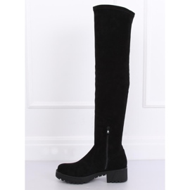 Cuissardes en daim noir 8056-GG Noir le noir 3