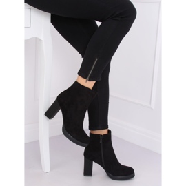 Bottines à talons noires 7981-GA Noir le noir 1