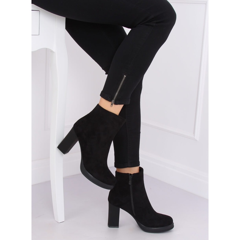 Bottines à talons noires 7981-GA Noir 1
