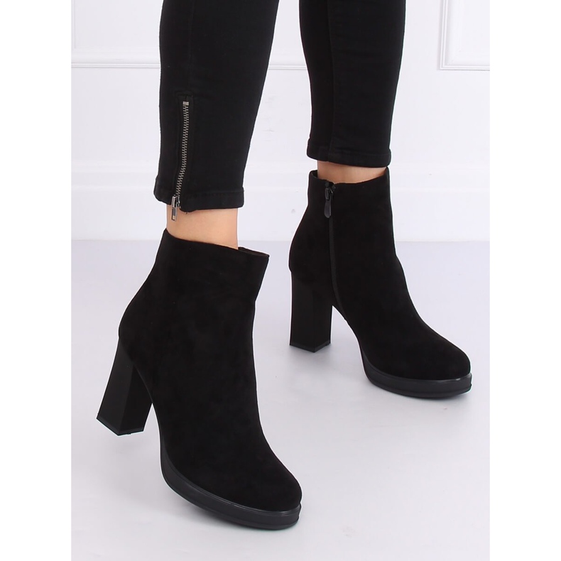 Bottines à talons noires 7981-GA Noir le noir 2