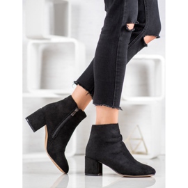 SHELOVET Bottines en daim élégantes le noir 5