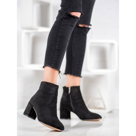 SHELOVET Bottines en daim élégantes le noir 1