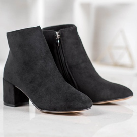 SHELOVET Bottines en daim élégantes le noir 2