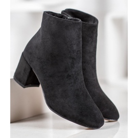 SHELOVET Bottines en daim élégantes le noir 4