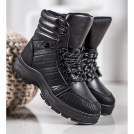 Yes Mile Baskets noires sur la plateforme le noir 2